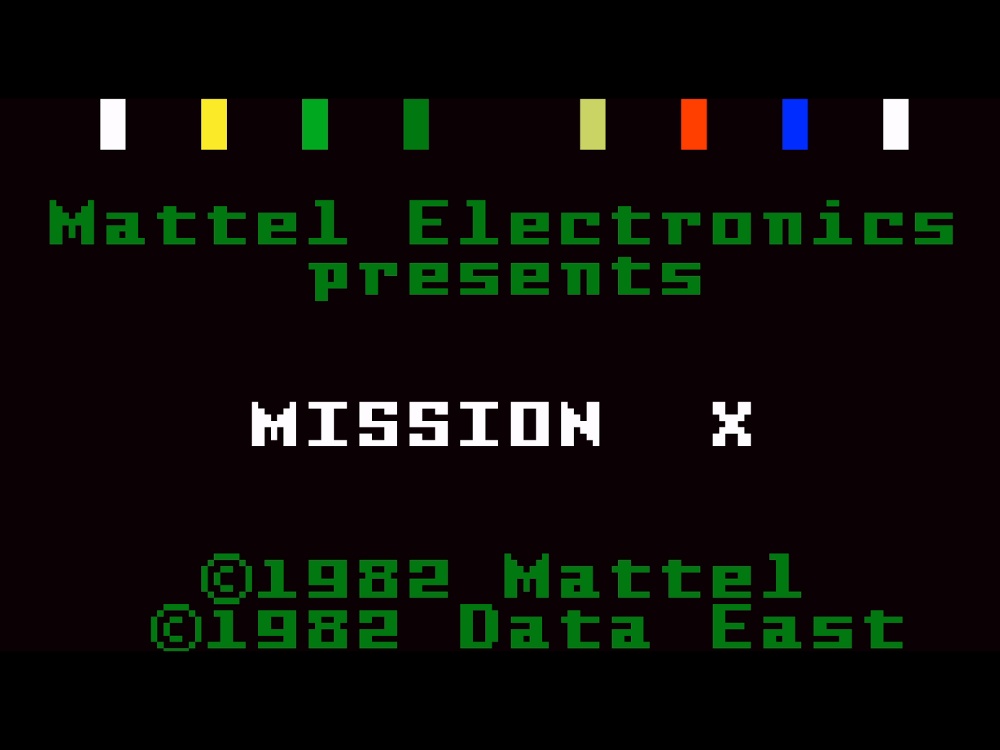 Title Screen of Mission X for Intellivision